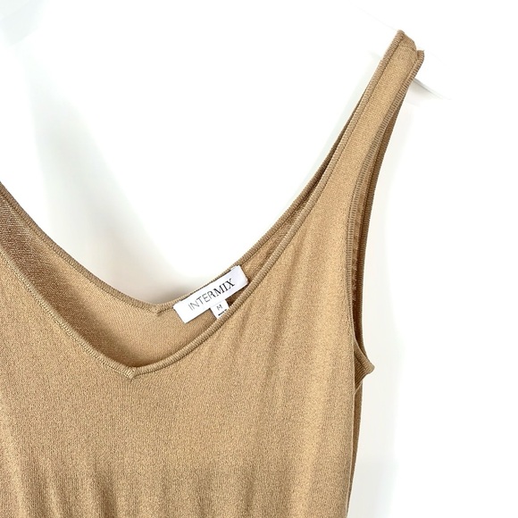 Intermix Celia Beige Sleeveless Knit Maxi Dress - Picture 4 of 8